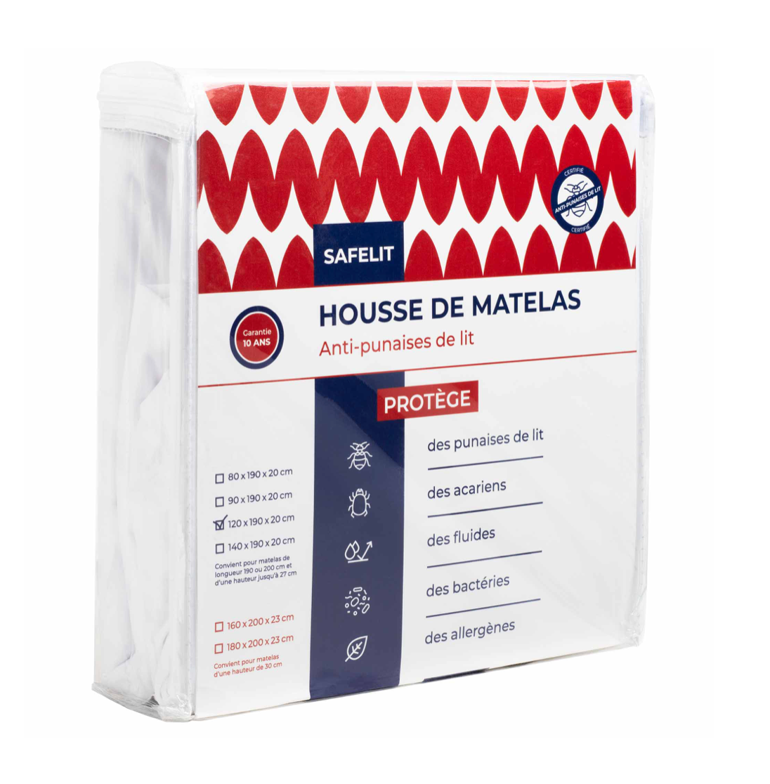 Housse matelas anti punaise de lit & anti acariens SAFELIT
