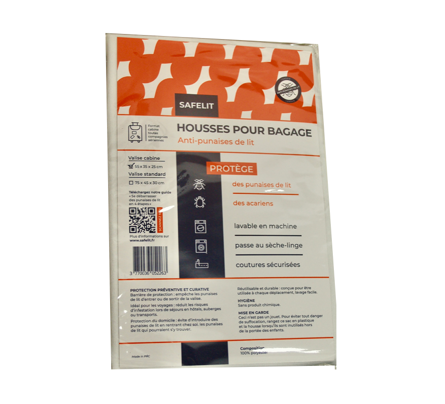 Housse de protection bagage anti punaise de lit SAFELIT