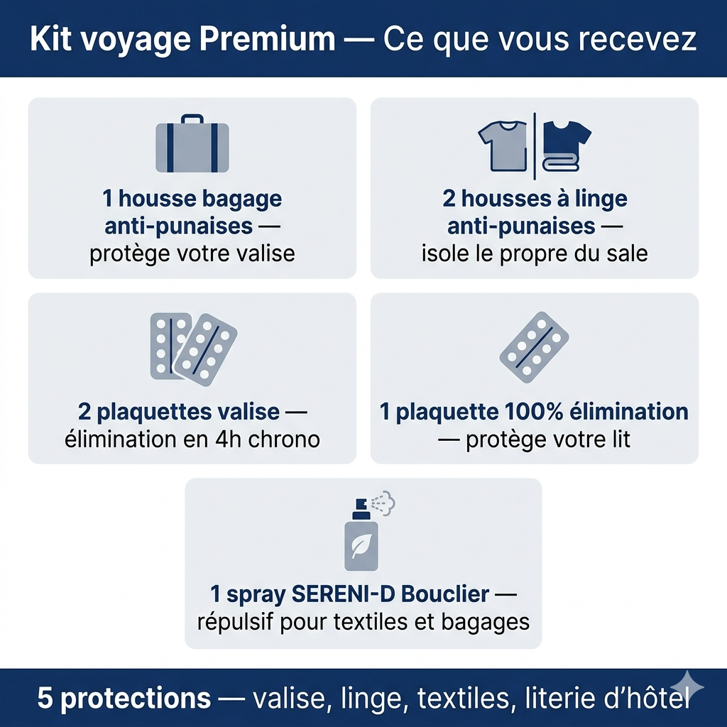 Kit voyage anti-punaises de lit – Pack Premium 5 protections