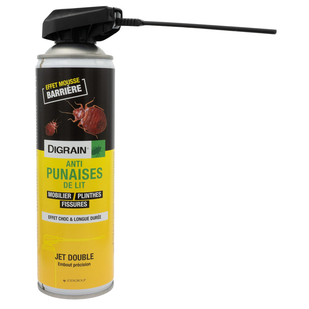 Aérosol anti-punaises de lit DIGRAIN – Effet mousse barrière 500ml