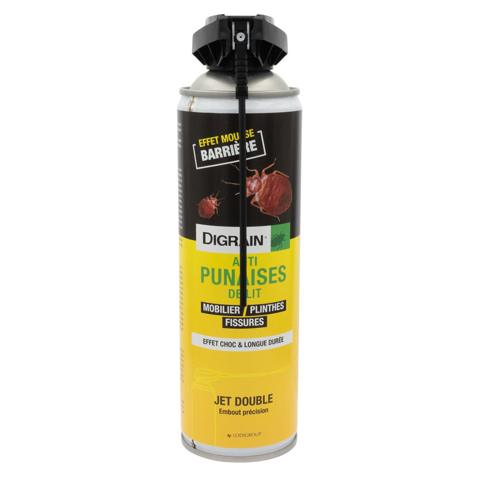 Aérosol anti-punaises de lit DIGRAIN – Effet mousse barrière 500ml