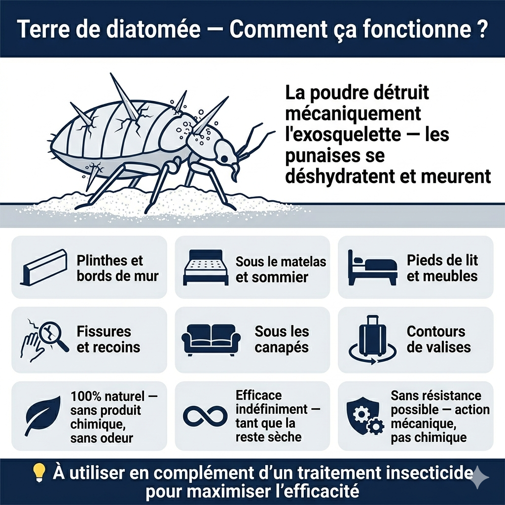 Terre de diatomée punaise de lit – Traitement 100% naturel