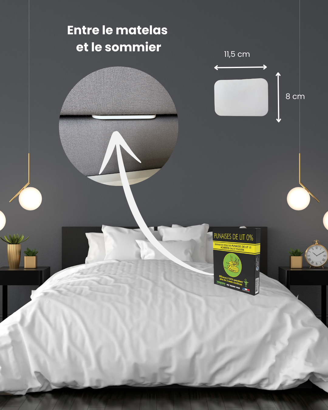 Plaquette insecticide lit – 100% élimination punaises de lit en 10h