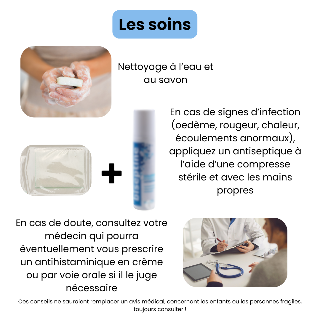 conseils sur les soins à appliquer sur les boutons de punaises de lit