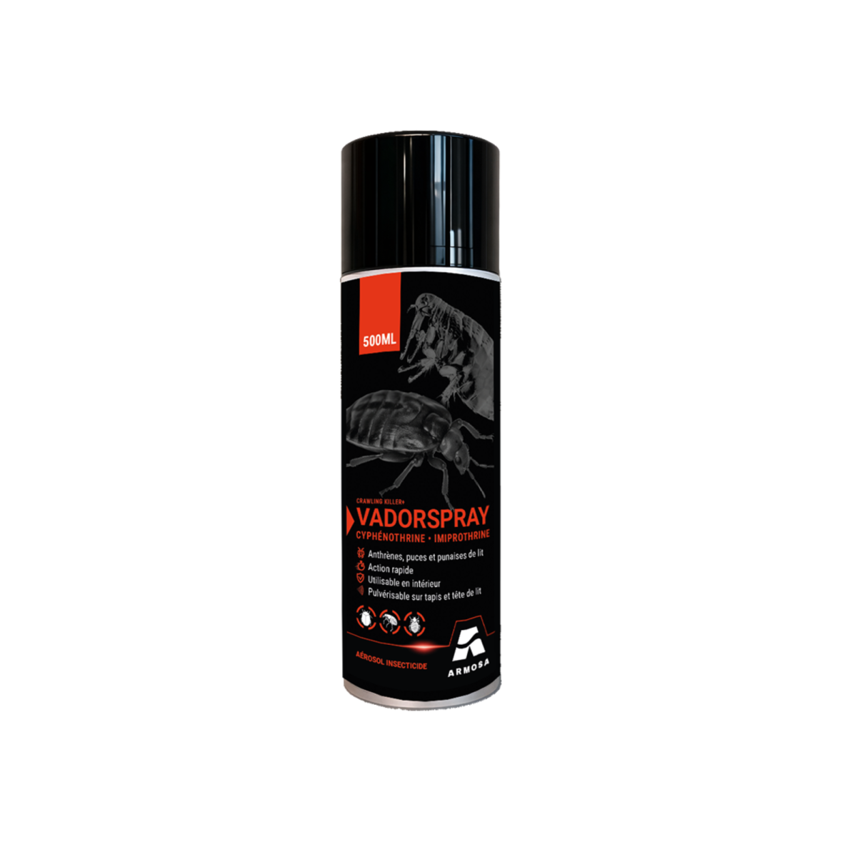 Aérosol insecticide VADORSPRAY 500ml – Insectes rampants large spectre