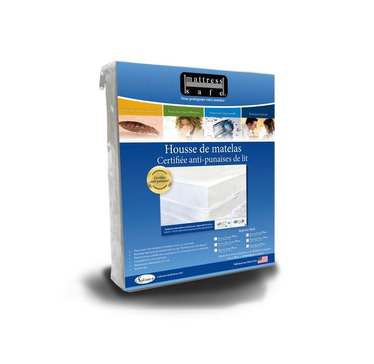 Housse de matelas efficace contre les punaises de lit par Mattress Safe Safelit Taille du matelas : 70/80 x 190/200 cm Hauteur 10 à 30 cm